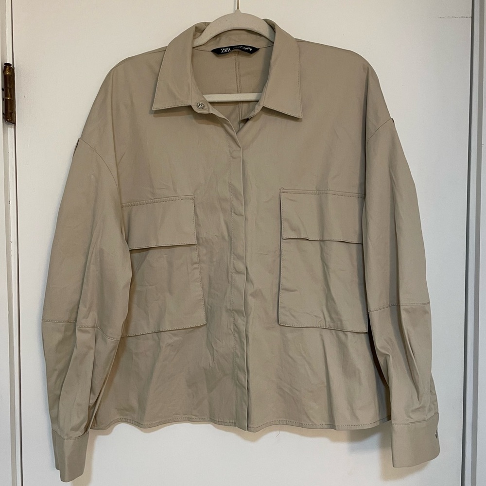 ZARA Cropped Utility Jacket